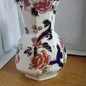 Masons Ironstone Blue Mandalay Hand Octagonal Vase