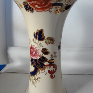 Masons Ironstone Blue Mandalay Pattern 8" Trumpet Vase Hand Painted