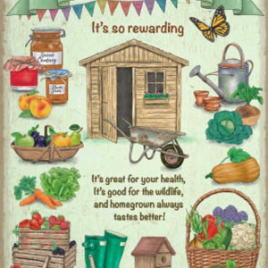 Get An Allotment Metal it's so rewarding Sign 40 x 30 cm