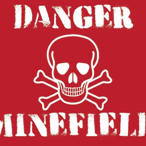 Danger Minefield Metal Sign 40 x 30 cm