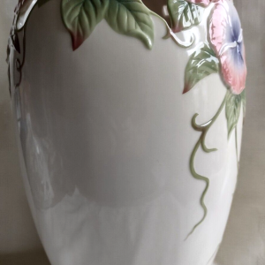Franz Porcelain FZ00442 Beautiful Tall Pansy vase
