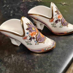 Masons Ironstone Hand Painted RARE AMETHYST Pattern SHOES