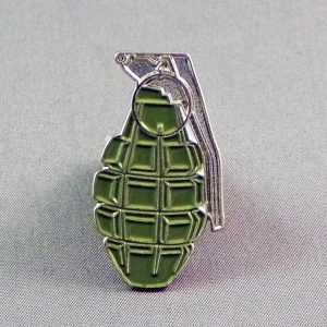 HAND GRENADE STYLE PIN BADGE