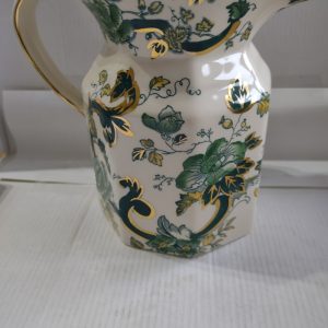Masons Ironstone Green Chartreuse Pattern Fenton Jug approx 6" High Hand Painted