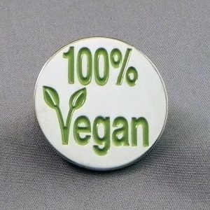 100% VEGAN PIN BADGES