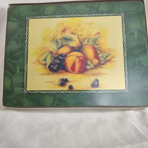 Aynsley Orchard Gold SIX Large  12 X 9" Acrylic Finish Table Mats