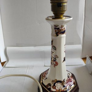 Mason's Ironstone Blue Mandalay 8" Candlestick Lamp Amazing Quality