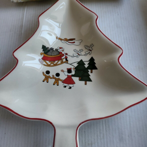 Masons Ironstone  Christmas Village Sweet/Nut Dish Hand Painted