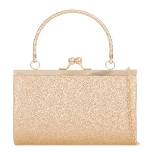 Women Glitter Sparkly Clutch Bag For Evening Wedding Or Party
