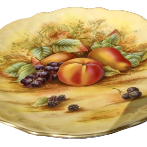 Aynsley "Orchard Gold" Pattern  Scallop Edge Plate