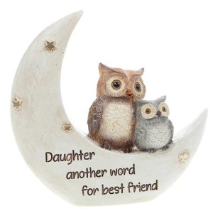 Joe Davies Night Owls On Moon Daughter Hand painted Resin Figurine 311053