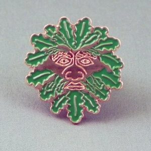 GREEN MAN PIN BADGES