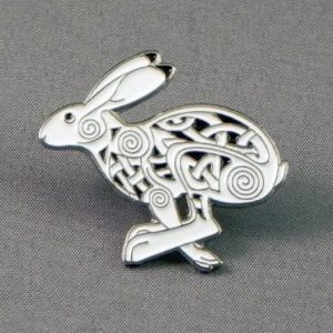 CELTIC HARE PIN BADGE