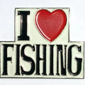 "I LOVE FISHING" PIN BADGE