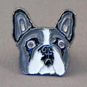 FRENCH BULLDOG HEAD PIN BADGE