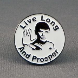 LIVE LONG AND PROSPER PIN BADGE