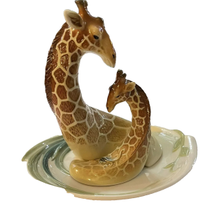 Franz Giraffe Salt And Pepper Shakers porcelain rare collectible FZ01122