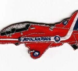 RED ARROWS HAWK PLANE IRON ON PATCH