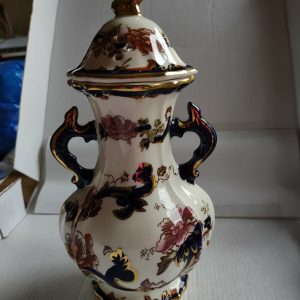 Masons Ironstone Blue Mandalay Pot Pourri Jar  Hand Painted