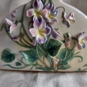 Franz Porcelain FZ00561 Beautiful Violet Half Moon vase