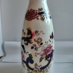 Mason's Ironstone Blue Mandalay Hand Painted Unusual Shaped 8" Vase
