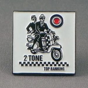 2 TONE TOP RANKING PIN BADGE