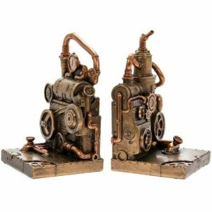 Steam Punk Piston Power Fantasy Industrial Looking Bookends LP45787