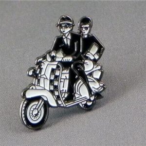 SKA COUPLE + SCOOTER PIN BADGES