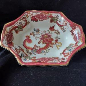 Masons Ironstone Red Mandalay Pattern Sweet Dish Hand Painted