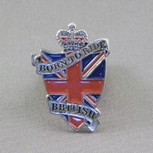 BORN TO RIDE BRITISH PIN BADGE