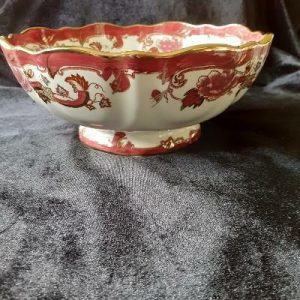 Masons Ironstone Red Mandalay Pattern 8" Bruges Bowl  Hand Painted