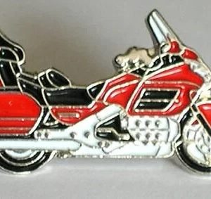 RED TOURING MOTORCYCLE PIN BADGES