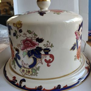Masons Ironstone Blue Mandalay Pattern Stilton Cheese Dome Hand Painted   B22