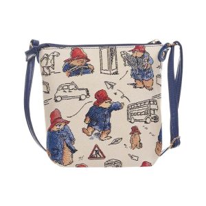 Official Paddington Bear Tapestry Sling Bag - Shoulder Bag Handbag By SIGNARE