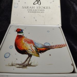 Sarah Stokes Set Of 4Coasters Pheasant Design A27633
