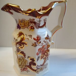 Masons Ironstone Brown Velvet Pattern 7" Jug Hand Painted