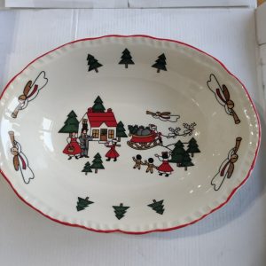 Masons Christmas Village Vegetable Dish