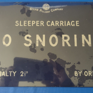 NO SNORING metal sign 10.5x 7.5"