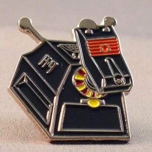 K9 STYLE ROBOT DOG PIN BADGE