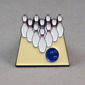 10 PIN BOWLING PIN BADGE