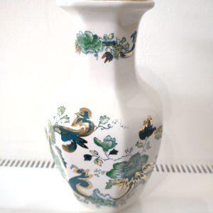 masons green chartreuse 8 Sided Vase Approx 7.5" Tall