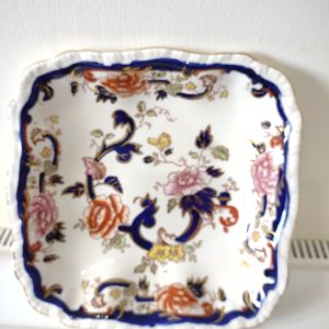 masons blue mandalay Square Shallow Dish 8.75" Approx