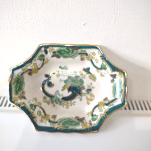 masons green chartreuse Nut Dish 6.75" X 5" Approx