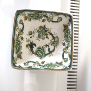 masons green chartreuse Shallow Square Dish 4.75" Approx