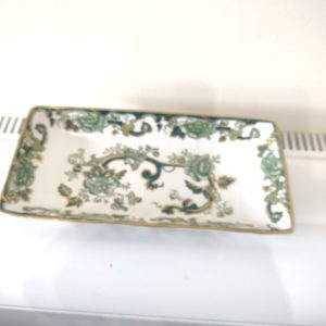 masons green chartreuse Oblong Serving Dish 8.75" X4.5" Approx