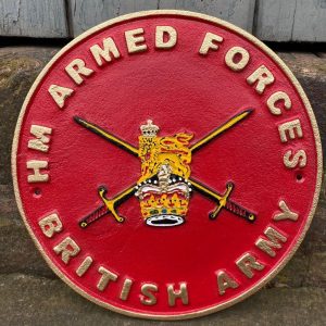 British Army cast sign