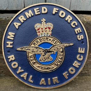 Royal Air Force - Cast Iron Wall sign 24cm x 24cm